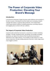 The Power of Corporate Video Production Elevating Your Brands Message.pdf