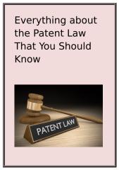 Everything about the Patent Law That You Should Know.doc