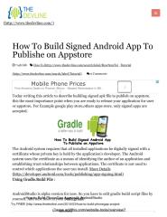 How To Build Signed Android App To Publishe on Appstore _ Thedevline - Place of Inspiration.pdf