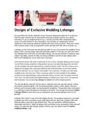 Designs of Exclusive Wedding Lehengas.pdf