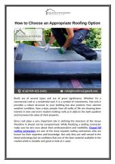 How to Choose an Appropriate Roofing Option.docx