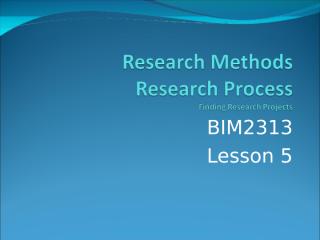 BIM2313 Lesson 5.PPT